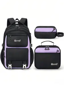 Girls' Backpack Set, 3pcs School Bag and Pencil Case, Adorable Travel Backpack for Teens, Perfect for Middle and High School Students, School Backpacks