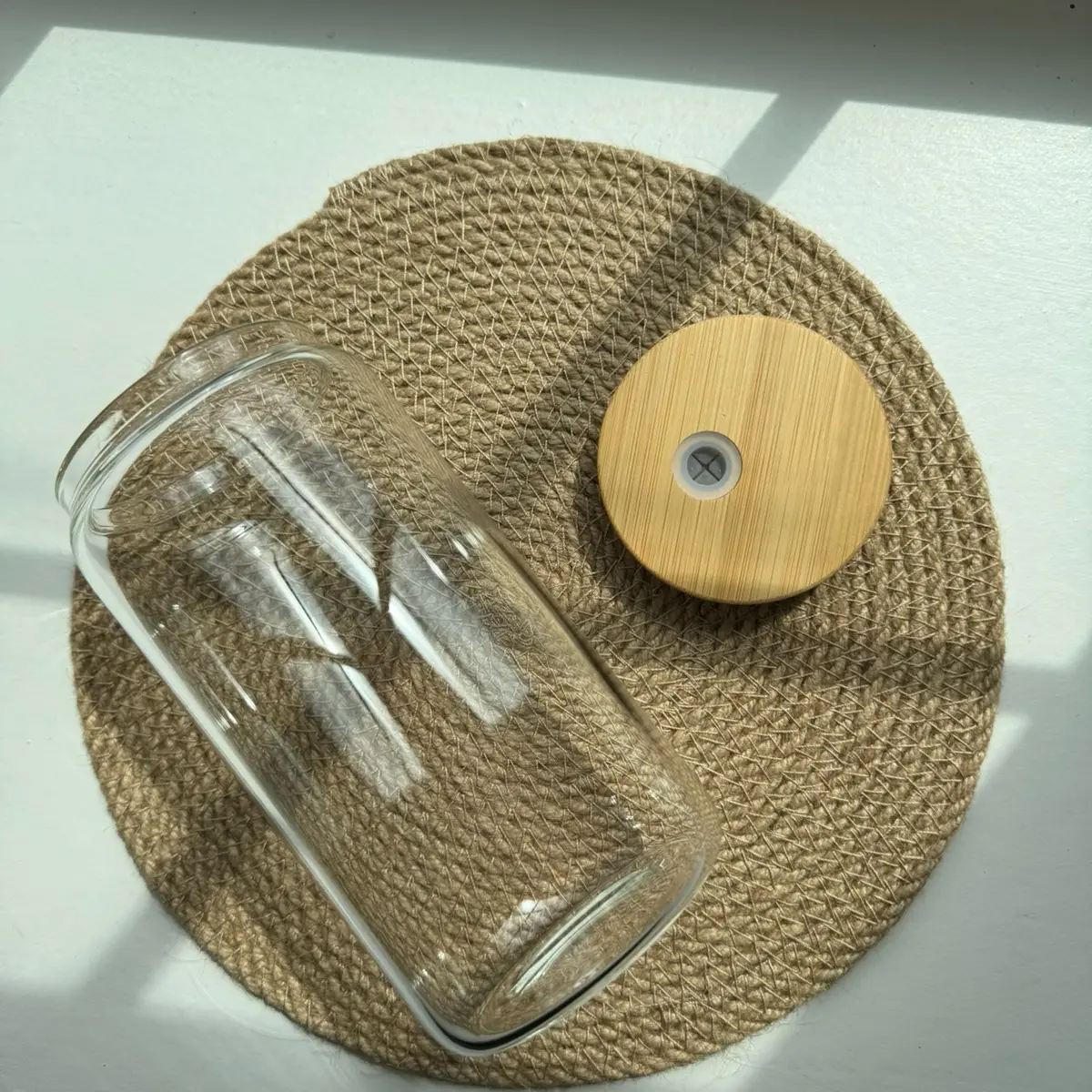 16oz Clear Glass Can
