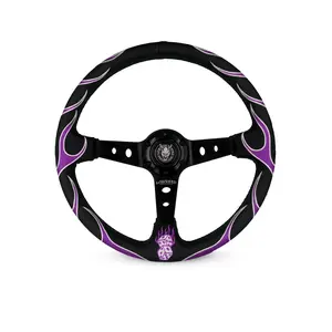 Purple Hellfire Steering Wheel 350mm Lowered Empire