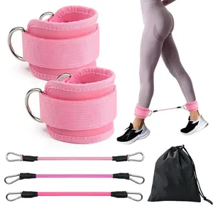 Ankle Resistance Band Set, 1 Set Adjustable Fitness Bands with Ankle Bands & Storage Bag,Kicking Legs And Hip Training, Fitness Equipment For Home Gym, Workout Band Leg & Hip Training Equipment for Home & Gym, Glutes Workout Equipment Leg Brace