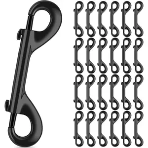 4.7 inch Double Ended Bolt Snaps Hooks 220lbs Load Capacity Zinc Alloy Double Sided Clips Heavy Duty Trigger Snap for Dogs Leashes/Water Bucket/Horse Feed/Hammocks (25 Pack)