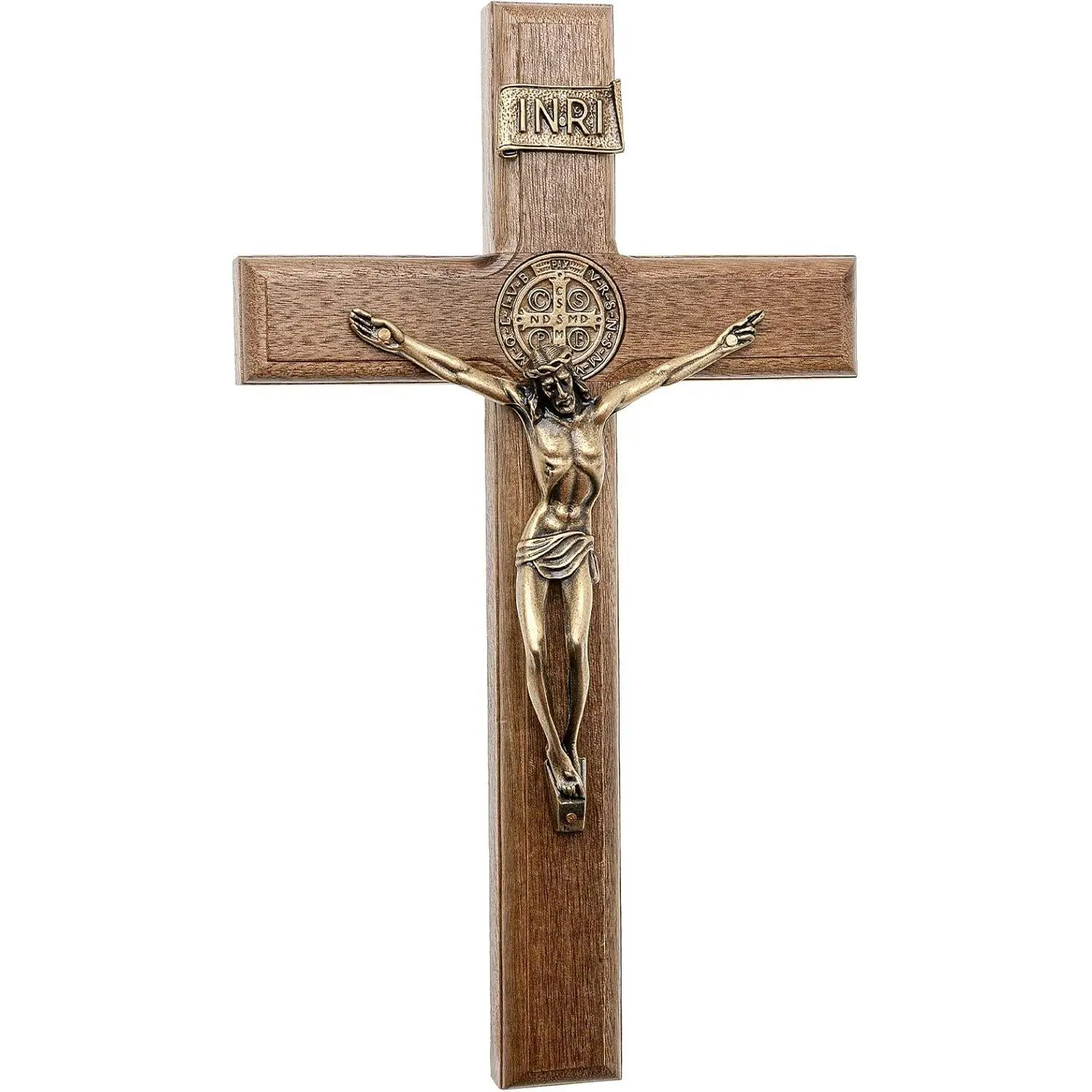 Wall  Cross Crucifix (10 in - Antique )