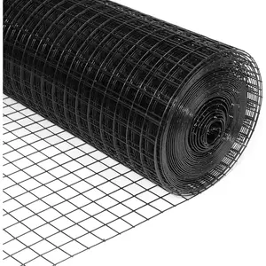 48'' x 100' 1/2inch Hardware Cloth 19 Gauge Black Vinyl Coated Welded Fence Mesh for  and Garden Fence and  Improvement Project (48'' x 100')