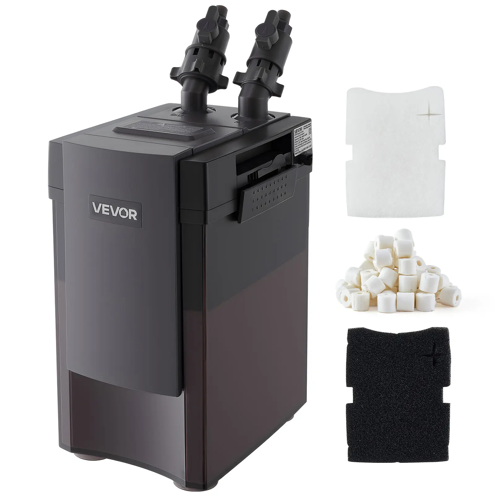 【SummerFinds】VEVOR 396GPH Canister Filter, 4-Stage External Aquarium Filter with Powerful Pump, Water Circulation Cleaning Machine with Media for Large Fish Tanks and Aquariums Up to 125 Gallons, for Freshwater