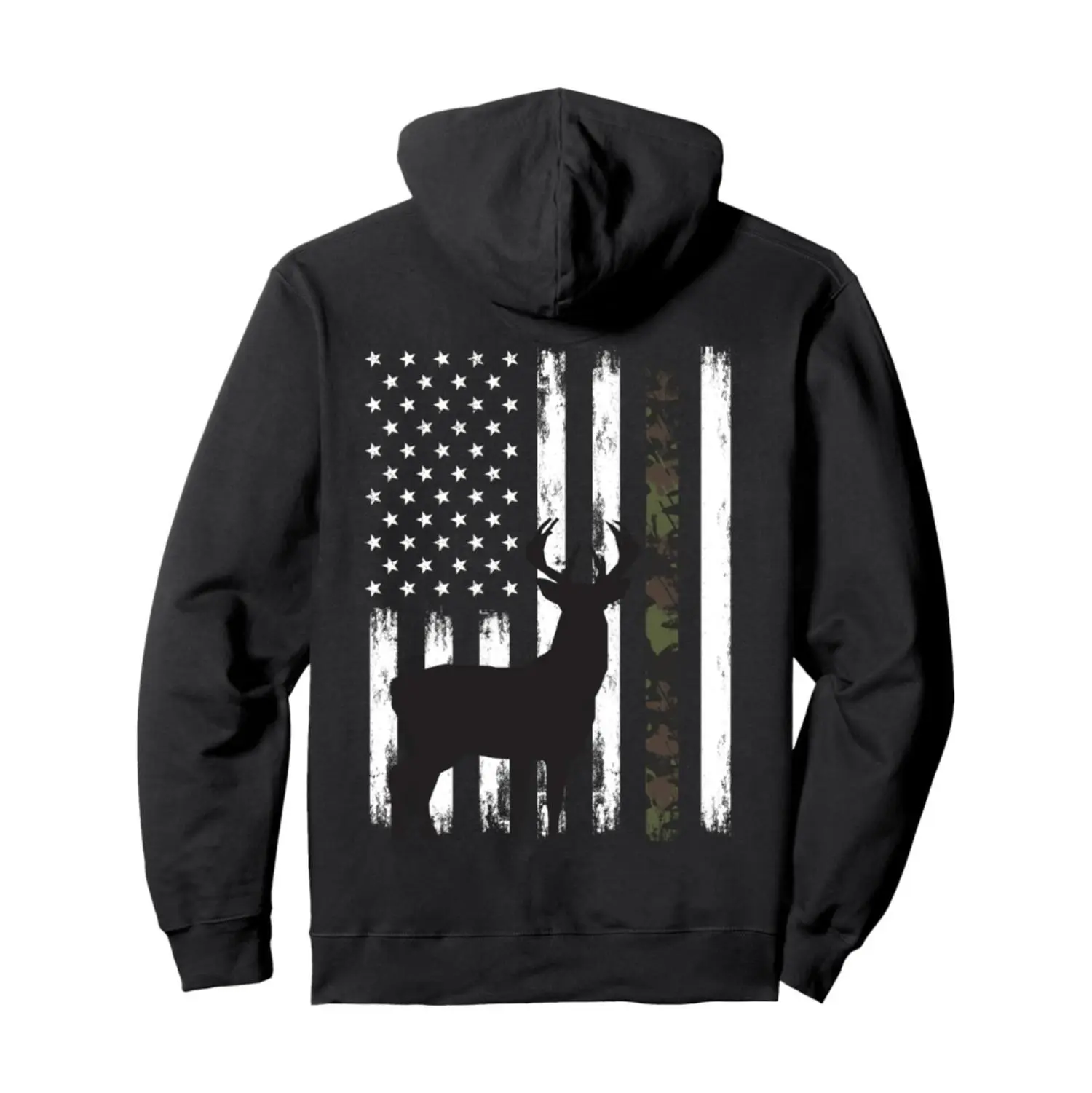 Men's Pullover Hoodies, American Motif Graphic Sweatshirt with Camo Print, Moisture-Wicking for Casual Outdoor Wear, American Flag Camo Men's Hoodies