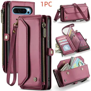 Wallet Case for Google Pixel 10 Pro Xl/9 Pro Xl/8 Pro/7a, Rfid Protection, Stand, Credit Card Slots, Unisex Design, Protective Cover