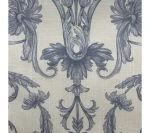 Ox Bay Blue/Ivory Damask Recycled P.E.T. Throw Pillow, 20"x20"