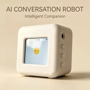 Portable Rechargeable AI Robot - Smart Emotional Chatbot Stress Relief Toy for Classic & Novelty Toys Enthusiasts Digital Featherlight Body Dual Ai Brains