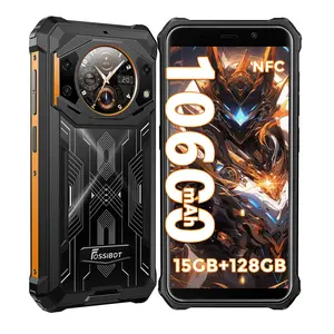 FOSSIBOT F101 Pro Rugged Smartphone Unlocked, Dual Screen 10600mAh Battery 15+128GB Storage MTK8788 Octa-cora Processor 24MP+8MP+5MP Camera 5.45” HD+ Screen Android 13 IP68/IP69K 4G Dual SIM NFC OTG | Dual Screen&10600mAh