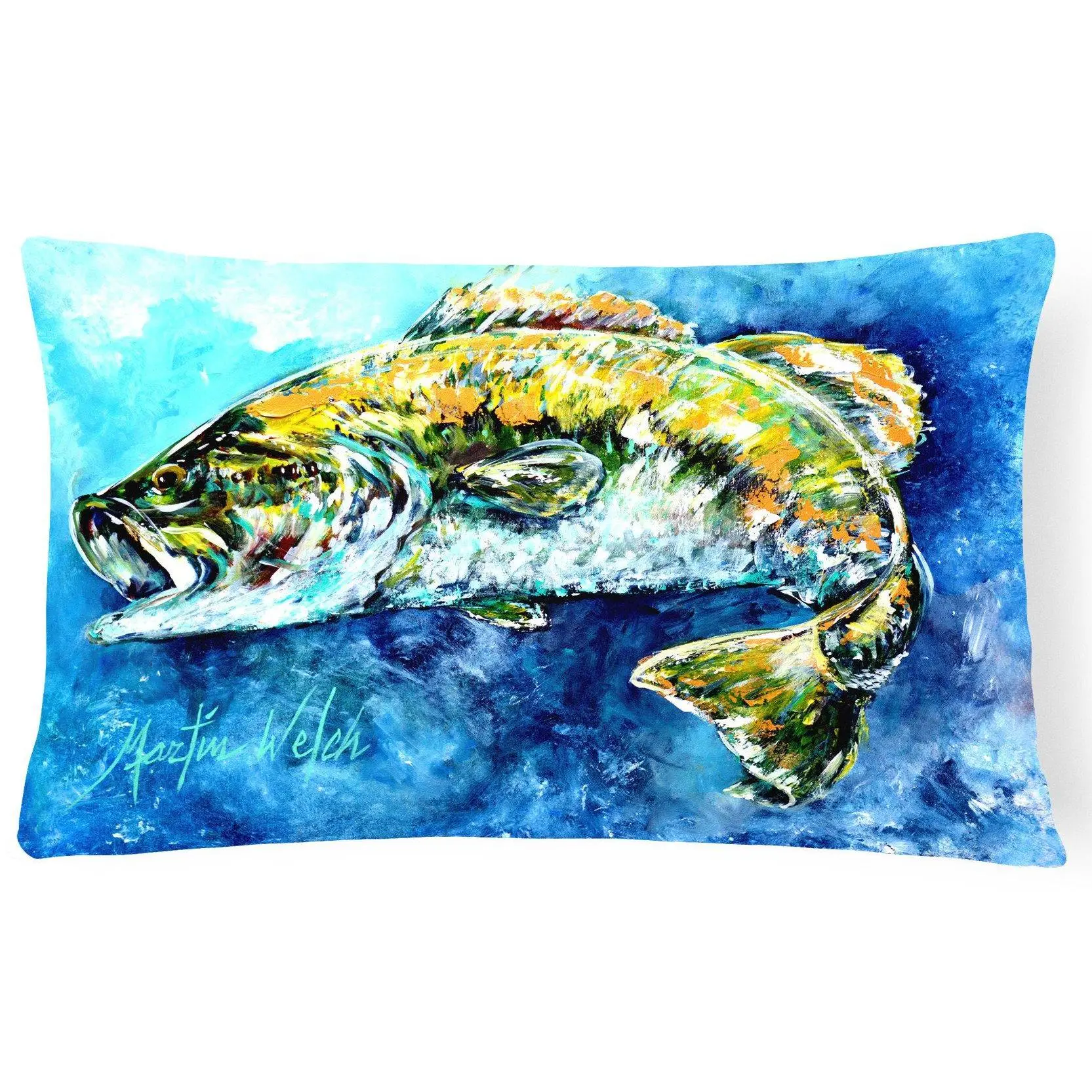 Bobby Bass Fabric Decorative Pillow - Comfortable Cushion, 12x16 in, Fade Resistant, Enhanced Water Resistant, Model MW1210PW1216, Enhanced Water Resistance