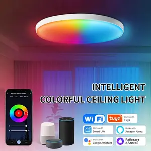 24W Smart Color-Changing Ceiling Light – WiFi App Control, Music Sync & Voice Control