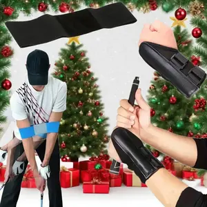 Golf Arm Band and Wristband Set, Golf Training Aid, Elastic Arm Alignment Trainer, Improve Swing Path, Suitable for All Levels