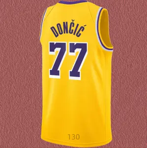 Luka Dončić Men's Classic-Design Sleeveless stitched Basketball Jerseys Gold shirt 2025
