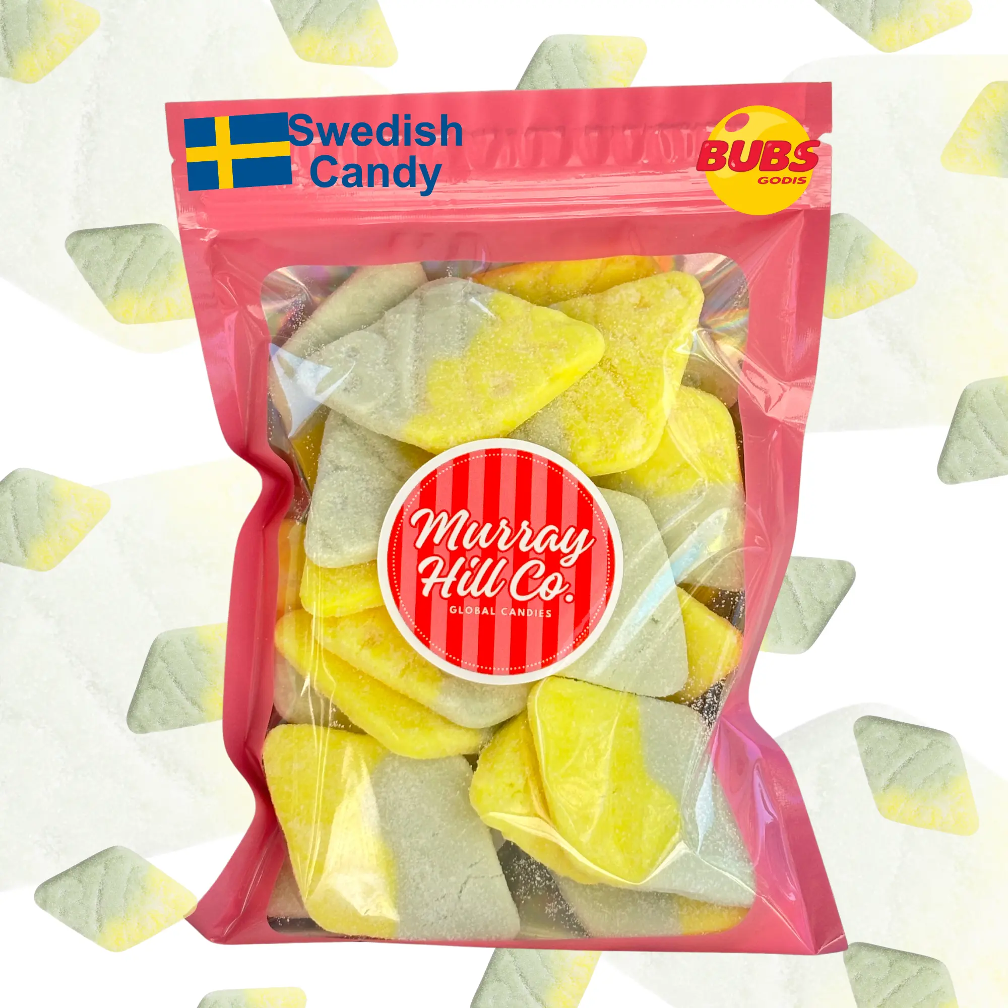 Bubs Tutti Frutti Rhombs – Swedish Candy | Soft & Chewy | Sweet & Fruity | Vegan | No Fillers Sour Blue Raspberry Bonbon Snack Bite