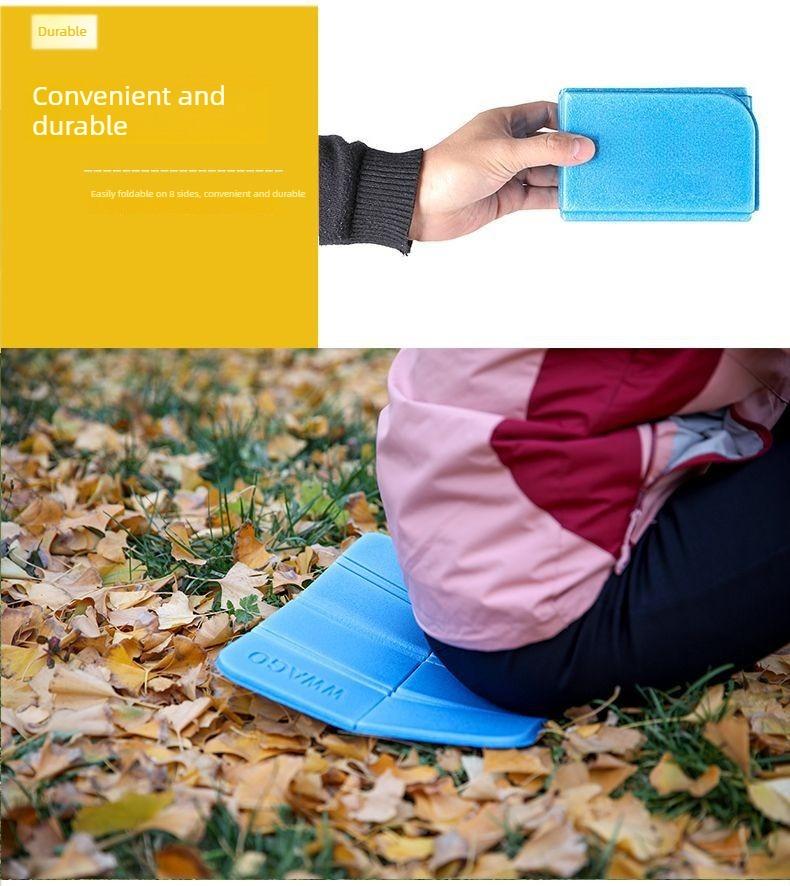 Foldable portable outdoor mat—cooling, moisture-resistant foam; thickened ground mat for grass/outdoors; compact carry mat suitable for public transport
