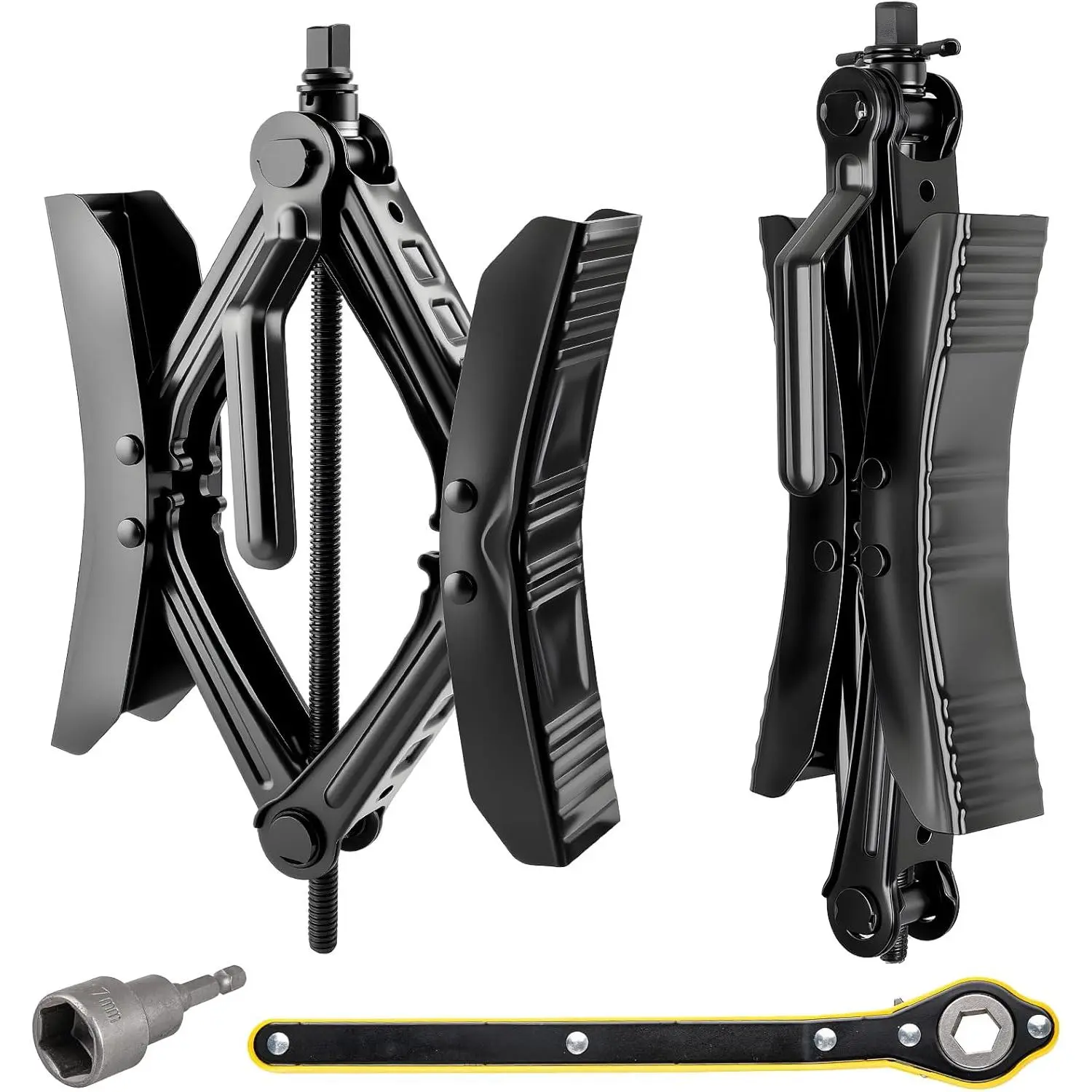 Camper Wheel Chock Stabilizer 2 Sets, Heavy Duty X - Shaped Tire Lock, Adjustable RV Trailer Stabilizer, Anti - Move Wheel Chocks for Travel Trailers & Campers, Fits 3.5" to 12"