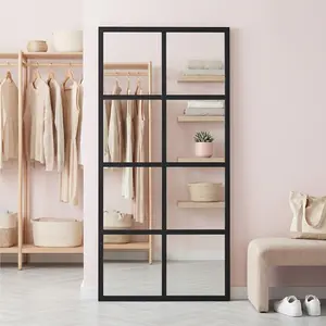 Wall Mirror With Durable Metal Frame ,Crystal Clear Shatterproof Glass ,Modern Vanity Mirror For Bathroom Bedroom And Entryway