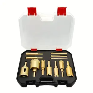 12pcs/set Diamond-Coated Drill Bits Set, Marble, Granite, Tile & Ceramic Hole Saw Set, Power Tool Accessories, Diamond Drilling Bits
