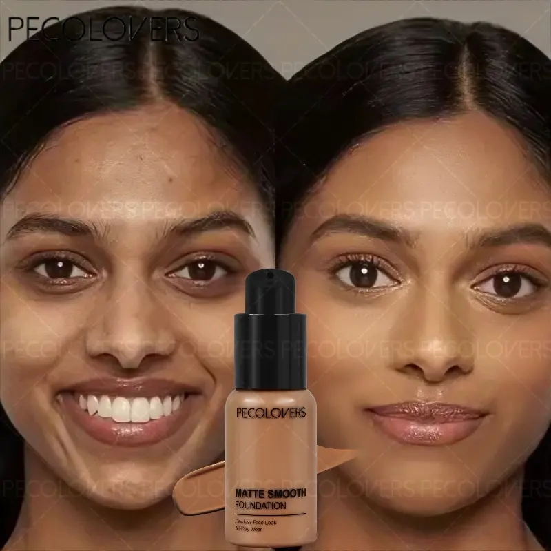 1PC Matte Liquid Lightweight Concealer Moisturizer High Coverage Conceals Blemishes Waterproof Oil Control Moisturizing Long Lasting Concealer Face Makeup Flawless Light Foundation