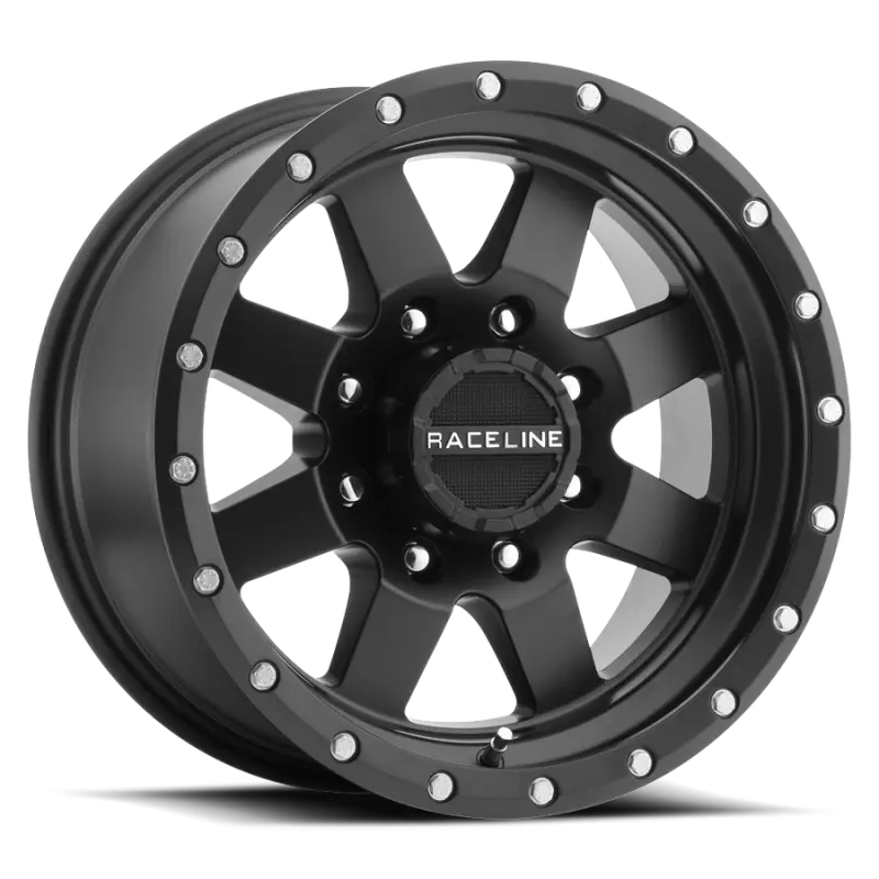 Raceline 935B Defender 15x8in / 5x114.3 BP / -24mm Offset / 83.82mm Bore - Satin Black Wheel