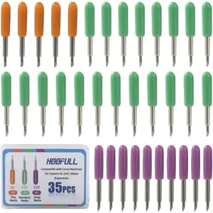 35 PCS Replacement Plotter Blades Compatible with Cricut Machines for Explore Air/Maker/Expression, Include 5 PCS Thin Cutting Blades, 20 PCS Standard Blades, 10 PCS Deep Cutting Blades