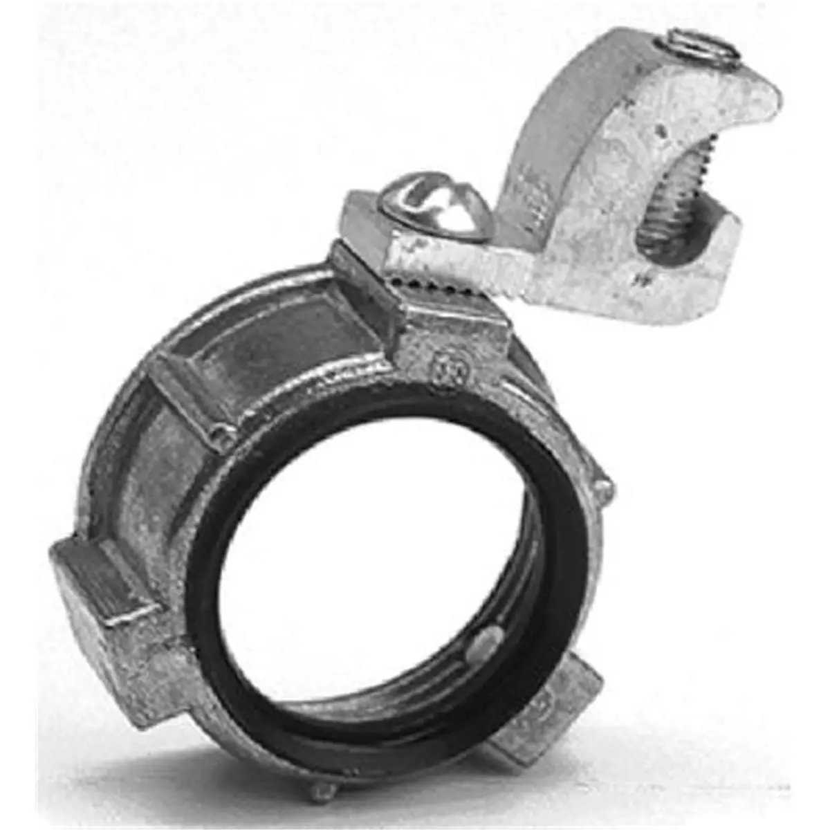 212 MAIN 2 in. Insulated Grounding Bushing, Die Cast Zinc Threaded Conduit Fitting with Dual Lay-In Lug, Dual Rated for CU-AL Conductors, NEC-Compliant, Conduit Connector, Pipe Fittings, Dual Lug