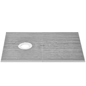 VEVOR Shower Curb Kit, Summervibes,Summervibes, 60"x38" Shower Pan Kit with 6.3" Offset Drain, Lightweight EPS Shower Installation Kits with 2 Waterproof Cloths, Shower Pan Slope Sticks Fit for Bathroom