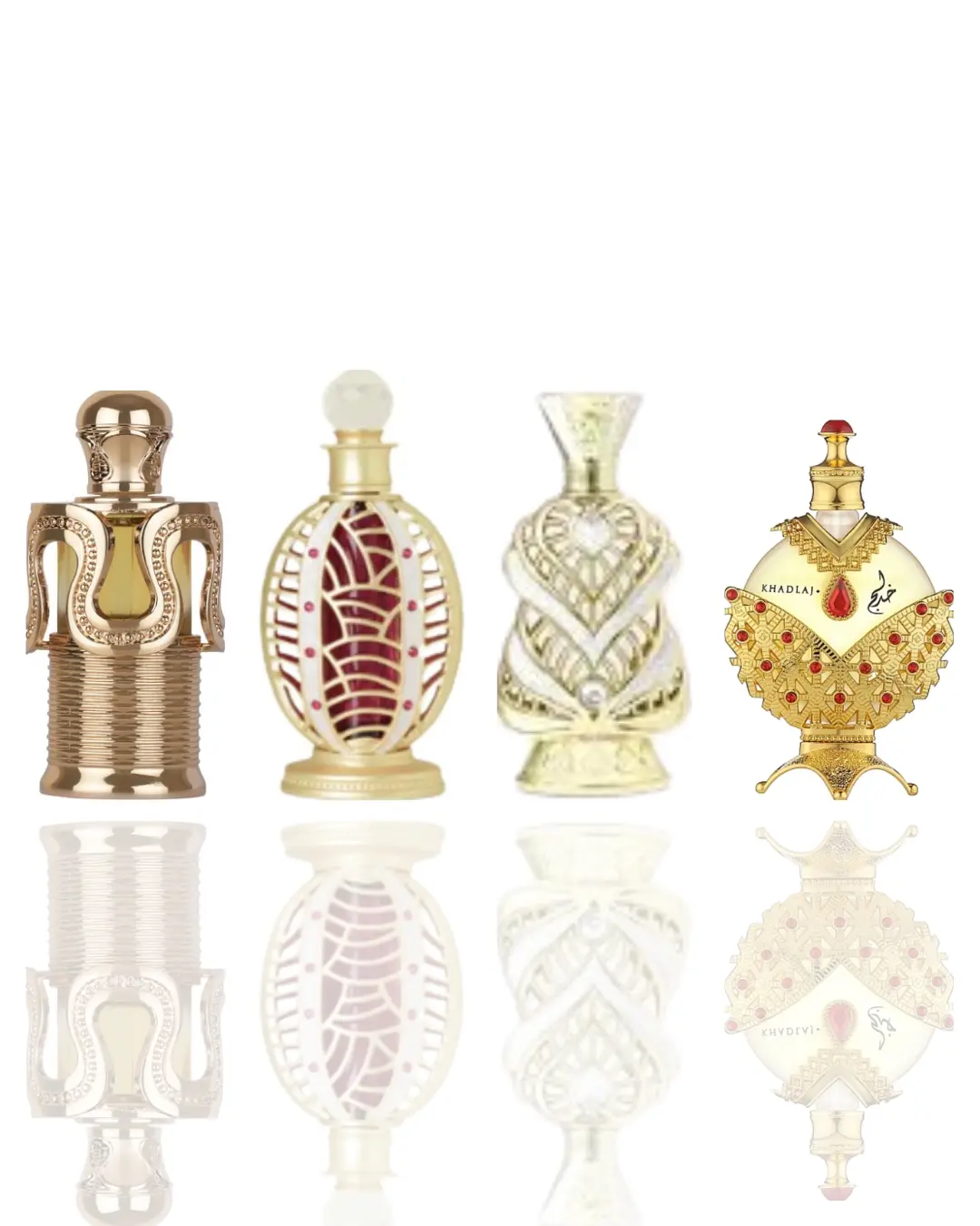 Lattafa Unisex 4-Piece Fragrance Oil Gift Bundle - Maitha, Shagaf, Sabah, Hareem Al Sultan Gold Ward Oils, Floral Jasmine Perfume, Longlasting Musk Multi-Scented Bundle Fragrance, Longlasting Unisex Fragrance