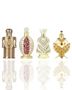 Lattafa 4-Piece Perfume Oils Bundle Pack, Including Maitha, Shagaf, Sabah, and Floral-Musky Hareem Al Sultan Gold Ward Oils