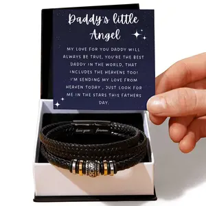 Fathers Day Miscarriage Gift Daddy Of An Angel Bracelet Stillborn Bracelet Pregnancy Loss Bereavement Gift Daddy From Baby In Heaven - Love You Forever Bracelet