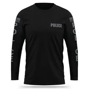 [POLICE] Cotton Blend Long Sleeve [BLK/GRY]