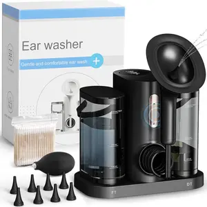 Upgraded Ear Wax Removal Tool, Ear Cleaning Kit, Manual Ear Irrigation Flush System with Drainage System & 4 Cleaning Modes, Safe and Effective Ear Irrigation System with 8