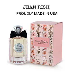 Rose Nectar, Jean Rish, Women Perfume, Eau De Parfum (3.4 Fl Oz / 100ml) with Cumin-Rose-Musk, Long Lasting and Luxury Fragrance, Made in USA