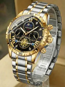 A genuine men's business student luminous waterproof flywheel high-end quartz watch Analog Quartz Watch Quartz Analog Wristwatch