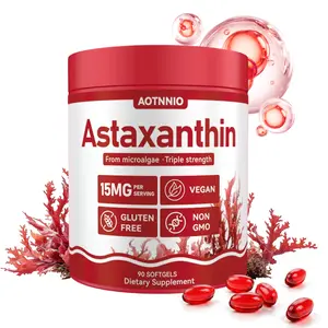 Astaxanthin 15mg, Fresh Microalgae Source, Natural Antioxidant for Eye Dietary Supplement ,90 Softgels , Summervibes