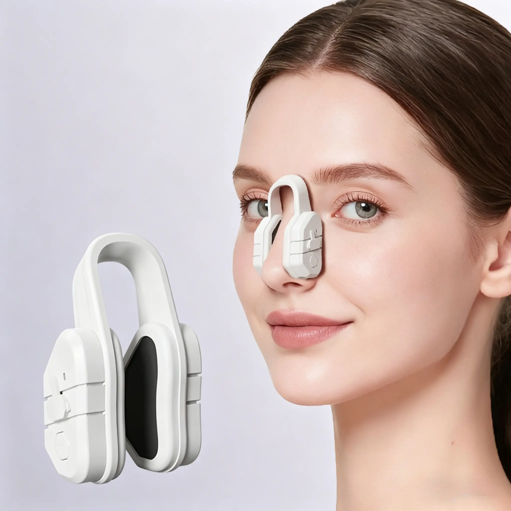 EMS Nose Massager Clip, 5-Speed Microcurrent Pulse Device, Portable Nose Massager for Home Use, USB Rechargeable Massagers, Standard Household Use, Bz06 Model
