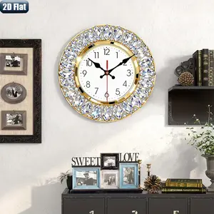 . 2D Flat. 1pc. Ore Frame Simple Theme Wall Clock, Silent Decorative Clock, Creative Wall Clock, Home Decor, Suitable for Bedroom, Living Room, Office Decoration, 25/30 cm (excluding AA Batteries), 2D Flat