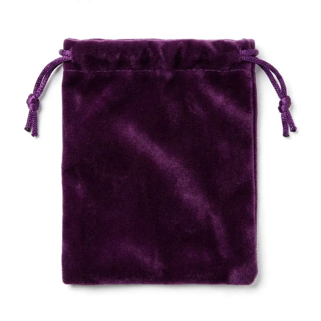 Purple Velveteen Drawstring Bag 2" x 2.5" — Pocket Mojo and Crystal Chip Pouch