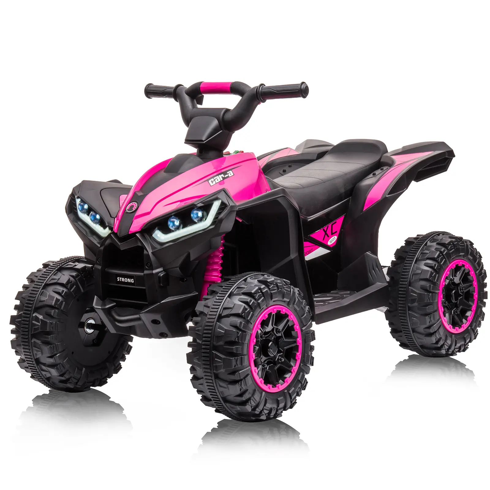 Garvee 12V Electric Kids ATV, 4-Wheeler Ride-On Toy Car – Dual Drive, Parental Remote, Music, LED Lights, Horn, USB, High/Low Speeds – Electric Ride-On for Children Ages 3-8, Pink/White