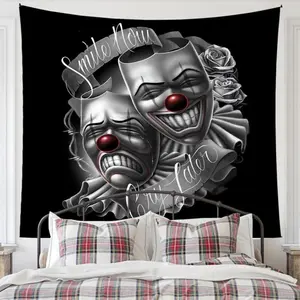 Room Decor Art Face Pattern Tapestries, Home Decor Wall Hanging Art Decor for Home Living Room Bedroom, Bedroom Decor, Men Gifts trippy room decor Independence Day father's day gifts,gifts boyfriend,gifts under 100 dollars,cheap Decorative Tree Flowe