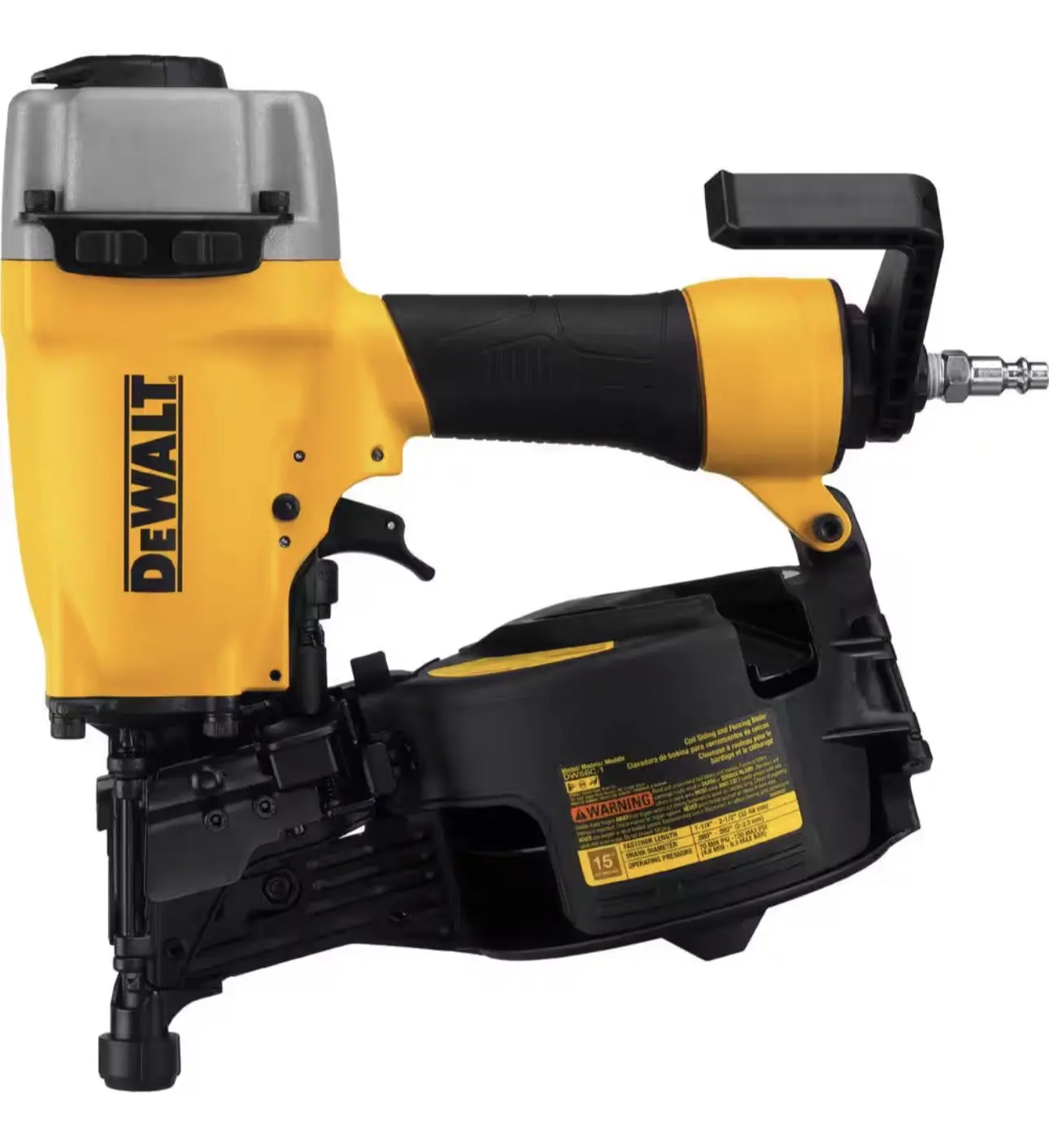 DEWALT Pneumatic 15-Degree Coil Corded Siding Nailer