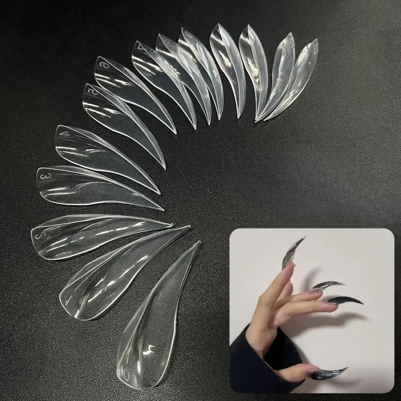 120pcs Curved Nail Dual Forms for Nail Extension 3D Curve Sculptural Acrylic Nails Full Cover Molds DIY Manicure Tools