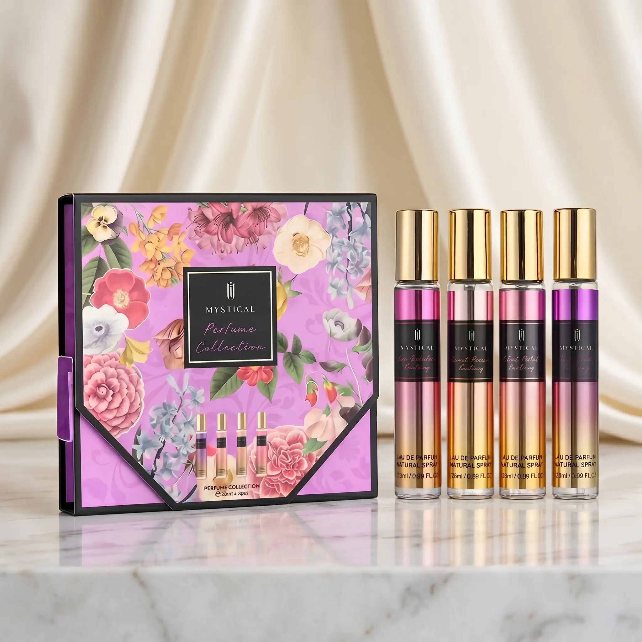 Perfume Gift Set for Women, 4 Piece Long-Lasting Eau de Parfum Spray Discovery Collection, 20ml Travel Size Mini Perfumes