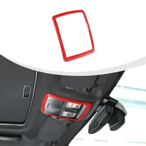 Front Reading Light Lamp Cover Trim Frame with Carbon Fiber Finish for 2010+ Dodge Challenger, Black Automotive Interior Sticker Accessory Truck Replacement
