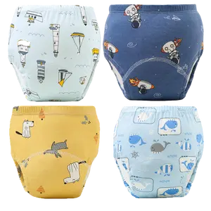 Training Pants for Boys Girls,Potty Training Underwear Girls and Boys,Up Airy Potty Pants for Toddler,Soft Absorbent & Leak-Proof with Characters, 100% Cotton Washable