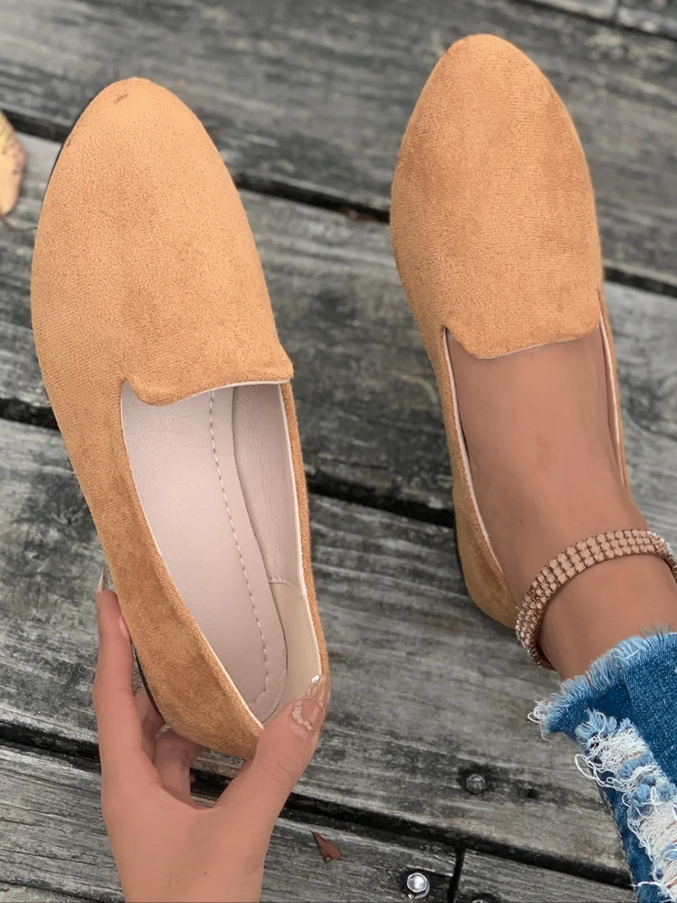 Women's Solid Color Pointed Toe Flats, Summer Flats, Soft Soled Shoes, Soft Rubber Sole Comfortable Slip-On Casual Walking Shoes, Versatile Commuter Shoes for Work and Daily Wear Footwear