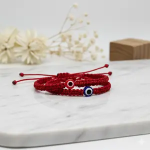 Baby & Adult Evil Eye Bracelet Blue and Red in ALL sizes Unisex Evil Eye Design Perfect Fit for Babies and Adults