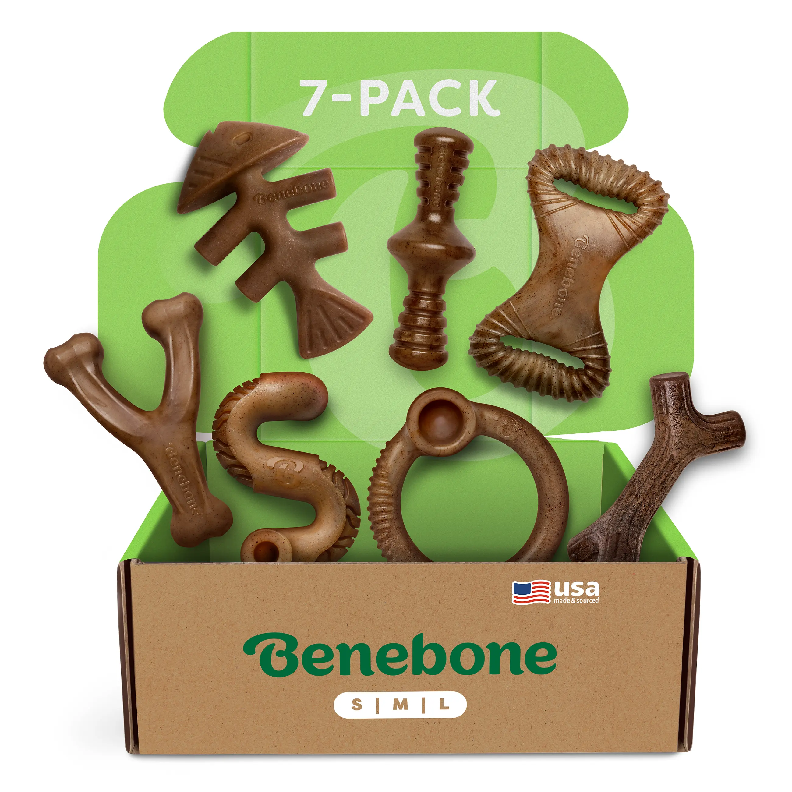 Complete Chew Collection | 7-Pack of Durable Dog Chew Toys | Real Flavor & Long-Lasting Play