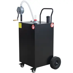 ⛽️ 45 or 50-Gallon Portable Fuel Caddy on Wheels, Red or Black. Two-Way Rotary Pump, 8-ft Hose, Fill Gauge. Refuel anything, anywhere. Tap to grab your size & color.