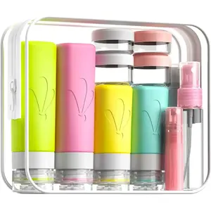 Silicone Travel Bottles Set, 17 Pack Travel Size Toiletries, Leakproof Travel Bottles for Toiletries, Travel Accessories for Women, Airplane Travel Essentials, Travel Containers for Toiletries